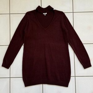 Women's Burgundy Sweater Dress